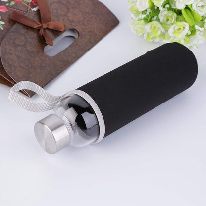 Glass Water Bottle with Protective Bag