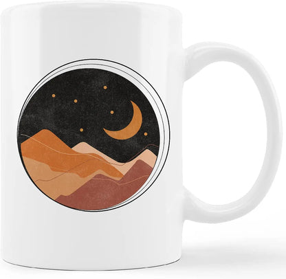 Ceramic Moon and Mountains Mug