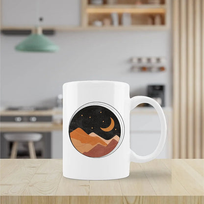 Ceramic Moon and Mountains Mug