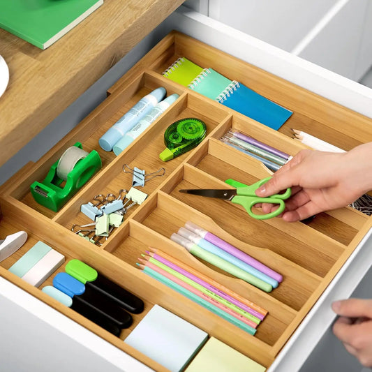 Luxury Bamboo Kitchen Drawer Organizer