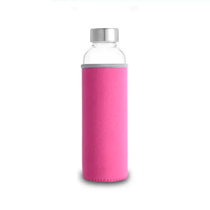 Glass Water Bottle with Protective Bag