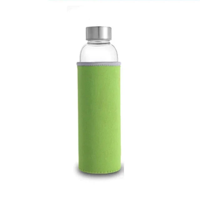 Glass Water Bottle with Protective Bag