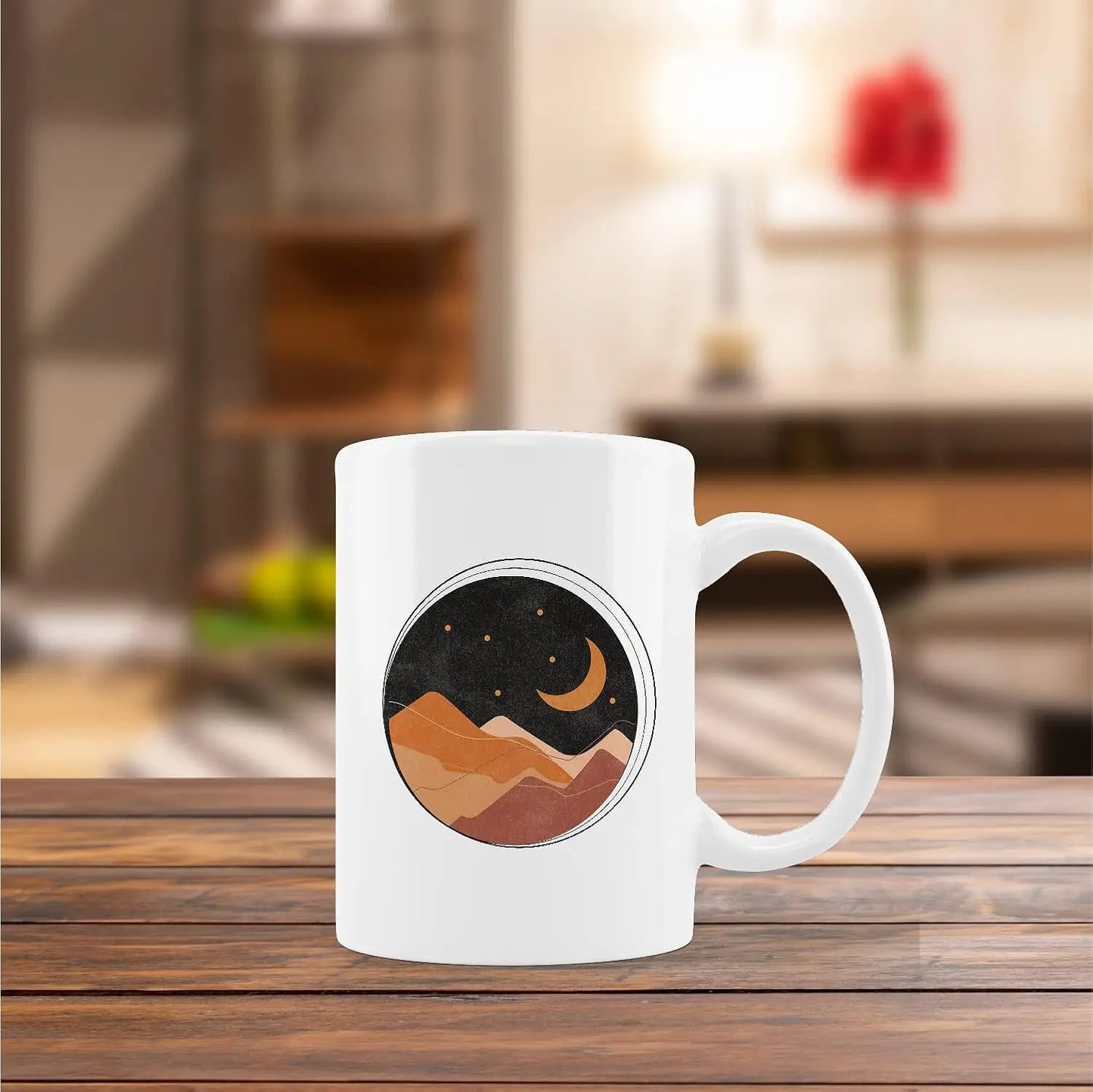 Ceramic Moon and Mountains Mug