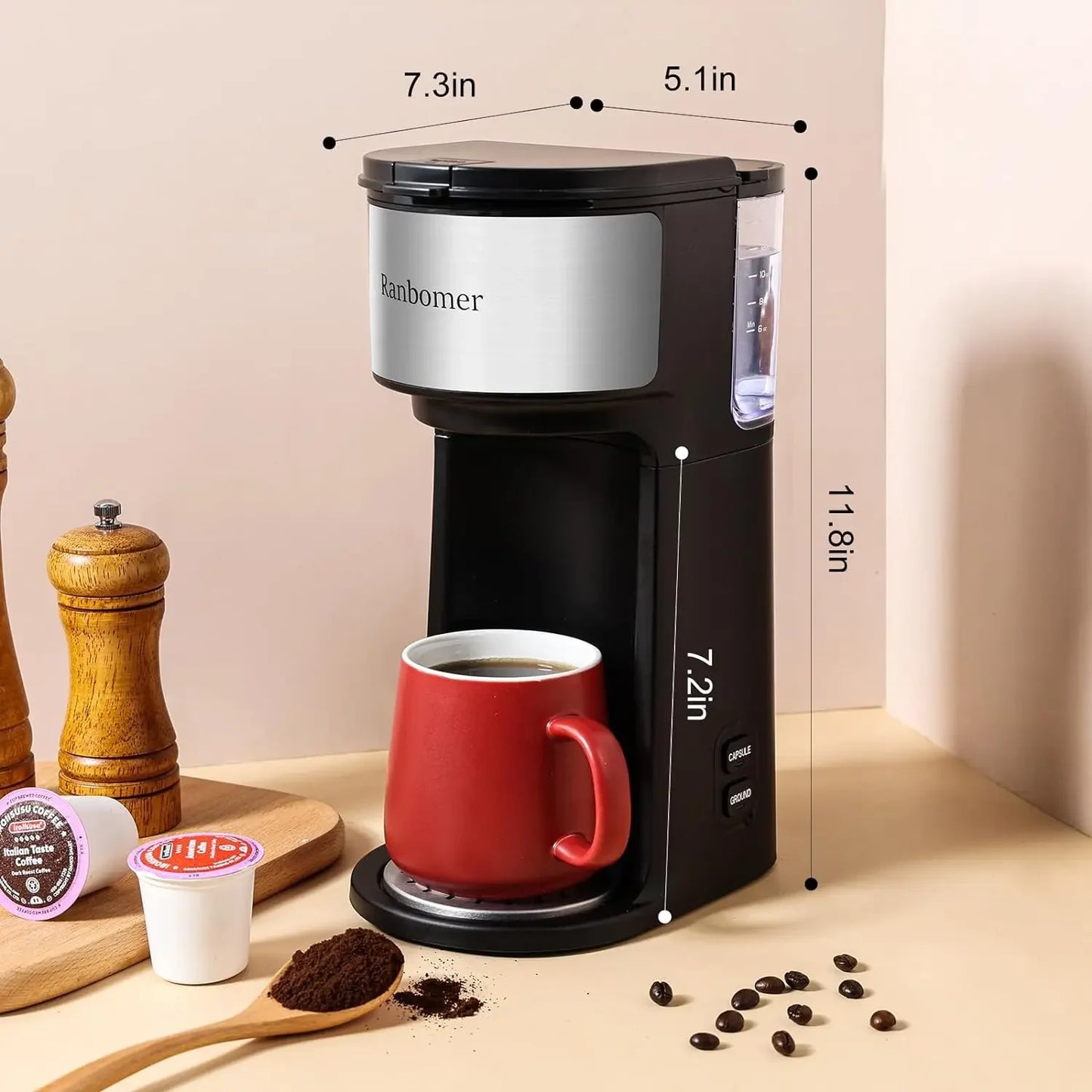 2-in-1 Single Serve Coffee Maker